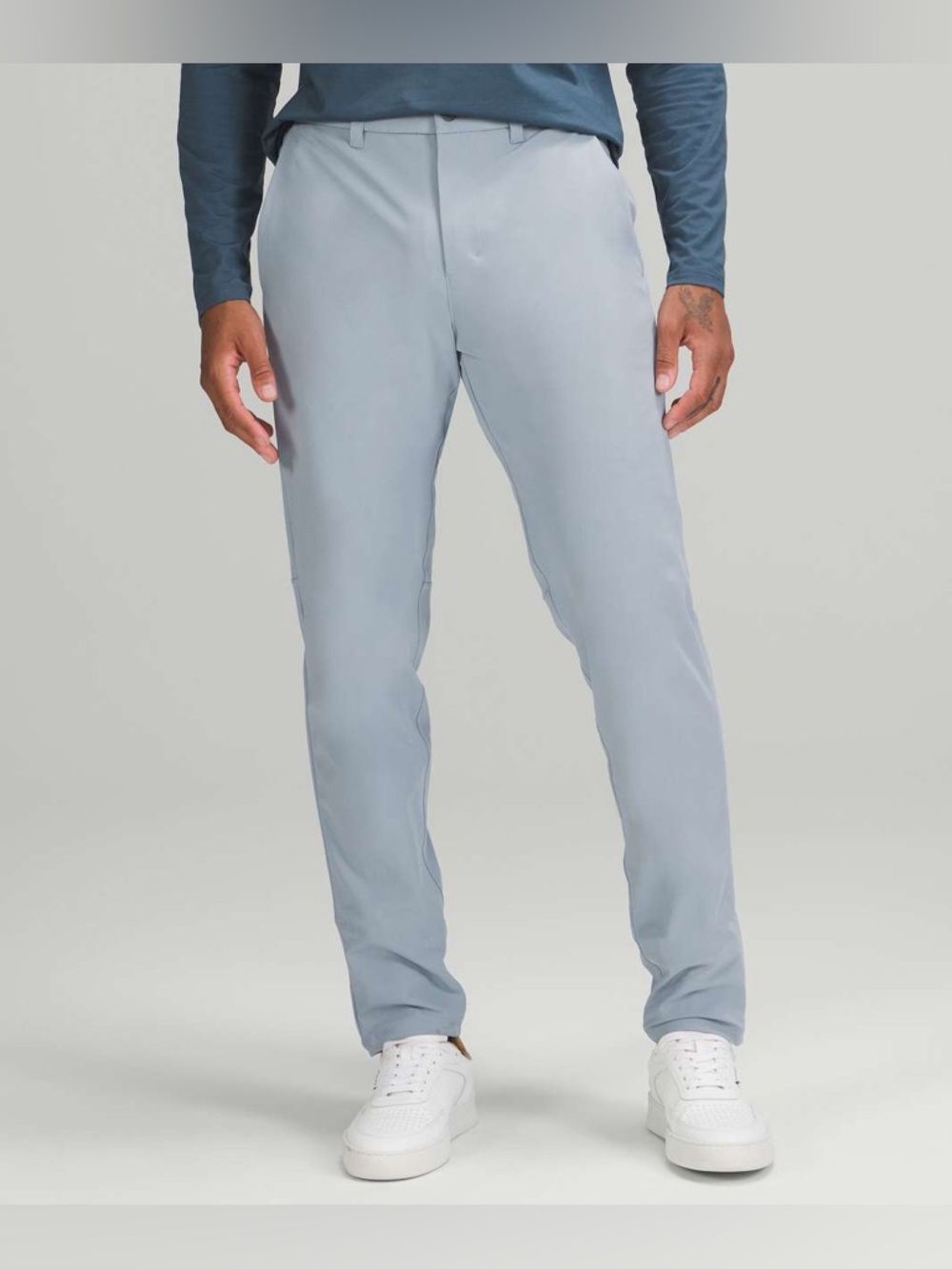 Lululemon Commission Slim-Fit Pants 34" Warpstreme Chambray Blue